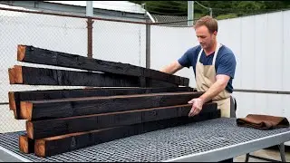 Unbelievable Woodworking Transformation  Rough Wood Becomes a Beautiful Handmade Table
