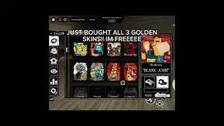 Bought all 3 golden skins!! #forsaken #forsakenroblox #homicidalporkchops #chanceforsaken