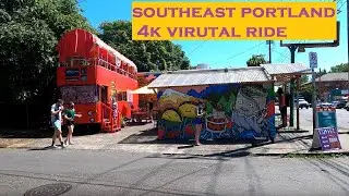 Southeast Portland, Oregon | 4k Virtual Scooter Ride | Hawthorne in Real Time