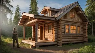 How I Built This Off-Grid Log Cabin Alone | Full Solo Build & Survival Livin