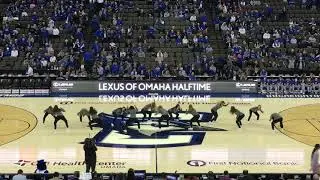 Creighton Dance Team performance MBB 2/3 featuring Billy Bluejay
