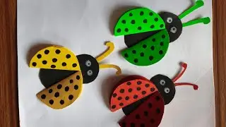 How to make Mother's day greeting card / Easy greeting card ideas/ ladybug making with paper