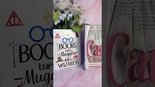 Carter book folding art with a harry potter book vase.