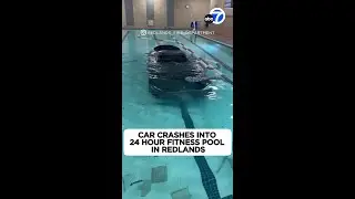 Car crashes into 24 Hour Fitness pool in Redlands