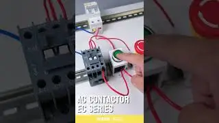 AC Contactor Control: Green Button Activation and Emergency Stop Feature.LC1D09