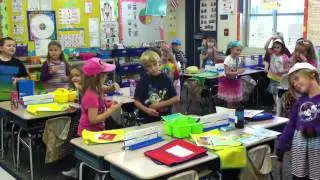 First-graders at Hatton School in Southington take a 