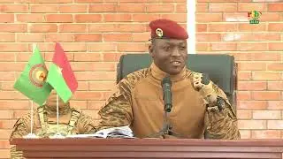 Le Chef de l’Etat, le Capitaine Ibrahim TRAORÉ échange à Ziniaré avec les forces vives régionales