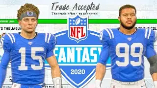 MADDEN 20 FANTASY DRAFT - WE MADE SOME CRAZY TRADES! MAHOMES AND DONALD!! - EPISODE 2