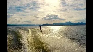 Jetskiing, wakeboarding and flyboarding on Liptovska Mara, Slovakia