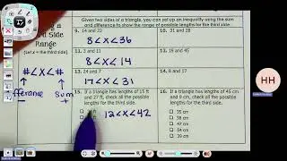6.3 Triangle Inequality and 6.2 & 6.3 CW