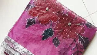 Handpainted Organza Dupatta/ affordable prices #handpainted #handmade #HandEmbellishedDupatta 