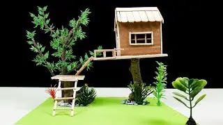 How to Make A Miniature Tree House Showpiece For Home Decoration | DIY Miniature Tree House