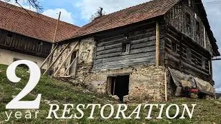 2-Years Saving Our Collapsing Limestone and Log Cabin