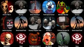 Horror Tale 3, Granny, Siren Head Survival, Troll Quest Horror, Monster Shooter, Labirin Kuyang...