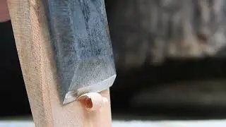 Any chisel can be razor sharp cutting hardwood from Aldi