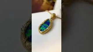 4.22CT OPAL & DIAMOND PENDANT. Gift from nature. It is unique for you.