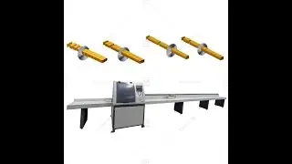 testing wood pallet board cut off saw before delivery