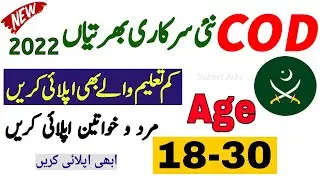 Central Ordnance Depot COD Govt Jobs 2022 | Jobs In Pakistan | Job Vacancy 2022 | New Jobs 2022