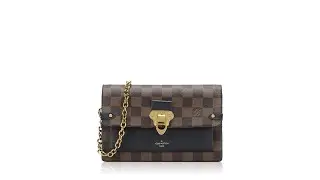 Louis Vuitton Damier Ebene Vavin Chain Wallet Noir