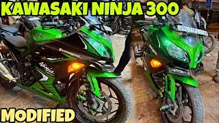 KAWASAKI NINJA 300 Full Loaded Modification done at Verma Moto Hub | 300w Headlight | Frame Slider |