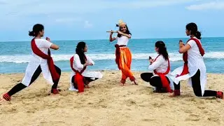 Krishna stealing Gopi&rsquo;s clothes | Bharatnatyam dance episode | Krishna story | Beach dance