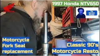 Motorcycle Fork Seal replacement - Honda NTV650 - Classic 90's Motorcycle Restoration