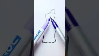 Blending doms brush pens tips | easy art ideas for kids #dress #coloring #shading #kidsart #kidstv