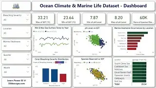 Ocean Climate & Marine Life Dataset - Exploratory Analysis - Power Bi Project