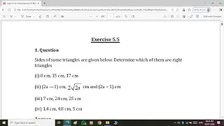 Class 10 Exercise 5.5 Kc Sinha Maths Solutions | Chapter 5: Triangles | Kc Sinha Mathematics