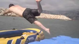 plunge over inflatable boat