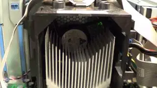 How loud does a Dell BTX CPU cooling fan get?