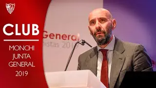 Monchi puso de pie a la sala con este discurso durante la Junta General 2019