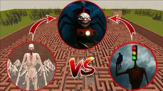 Garry's Mod: Choo Choo Charles VS Traffic Light Head VS Scp 096!