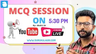 Sunday MCQ Live Session will Start on You Tube By Akshit Sir @ 5:30 PM Stay Tuned