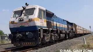 07853 Nizamabad - Hazur Sahib Nanded Passenger Train | Empty ICF Rake | Train Videos Indian Railways