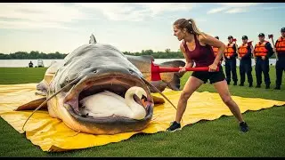 Miracle! Heroic Rescue Team Battles GIANT Catfish to Save SWALLOWED Swan