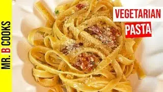 Vegetarian Carbonara Pasta Recipe | Easy Dinner Food Recipes