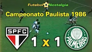 S&atilde;o Paulo 1 x 1 Palmeiras - 06-04-1986 ( Campeonato Paulista )