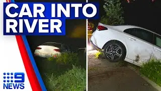 Melbourne socialite crashes luxury car into Yarra River | 9 News Australia
