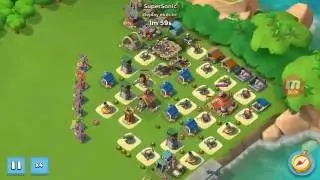 Boom Beach - Enemy Base Level 32 attack with Heavy Zooka
