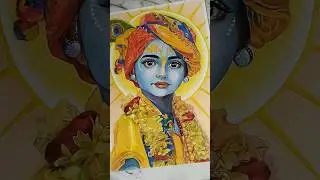 Rate my artwork 100/? | krishna sketch #supportme #krishna #ytshorts #shorts #viral  #colors #art