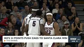 Ike's 34 points push Zags to Santa Clara win