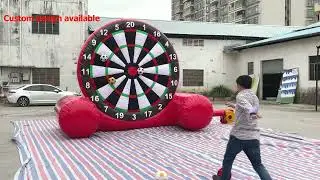 138'' high double side use inflatable football dart board with sticky balls