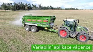 V&Aacute;PNĚN&Iacute;  KALK STREUEN -  variabiln&iacute; aplikace mlet&eacute;ho v&aacute;pence - BERGMANN TSW 6240 W + Fendt 724