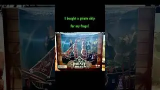 See what Happens Floating a Frog Pirate Ship #shorts
