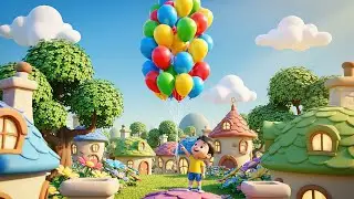 Five Little Balloons Drift Drift Drift 🎈 | Nursery Rhymes and Kids Songs
