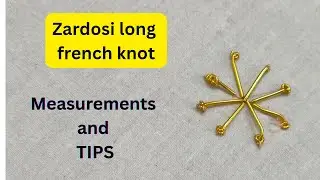 Zardosi long french knot /Measurements and tips in tamil.#aari#free#tamil#easy@SM Mahil Arts Academy