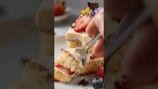 🍫 Berry Bliss Cake ASMR 🍓 | Soft Chocolate & Fresh Berries Delight