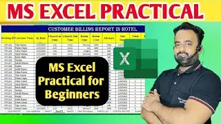 MS Excel Practical for Beginners | Excel Full Practical Tutorial in Hindi | Hotel Record 