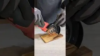 Angle grinder project to cut wood straight